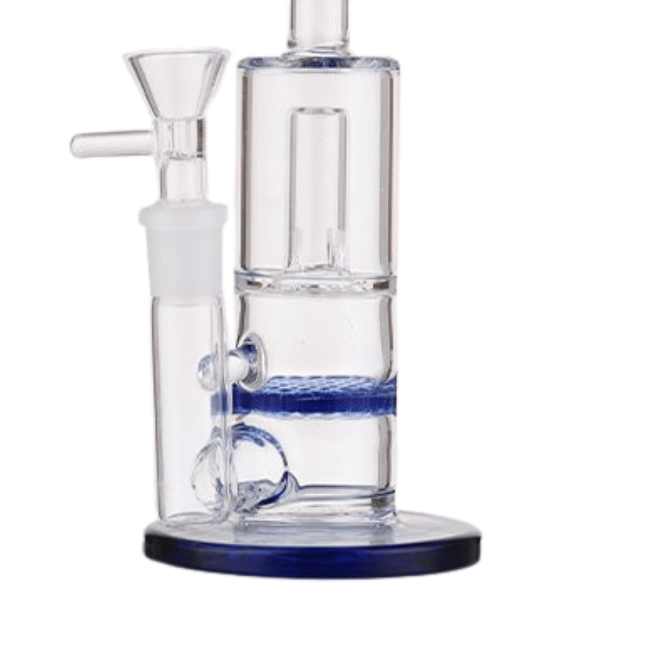 Boss Glass Boss Glass Dab Rig w/Honeycomb & Dome Perc-8" Blue Boss Glass Dab Rig w/ Honeycomb & Dome Perc-8"-Airdrie Vape SuperStore 
