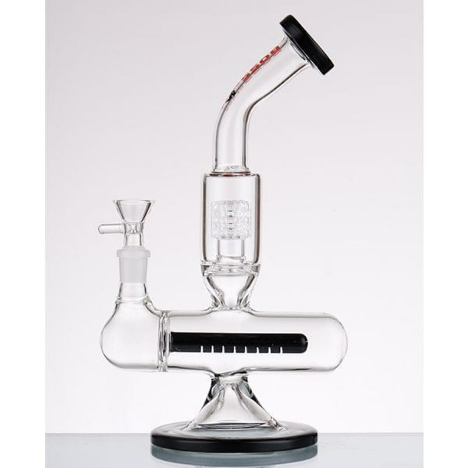 Boss Glass Dab Rig & Bong W/inline & Tyre Percolator-10” Black Airdrie Vape SuperStore and Bong Shop Alberta Canada