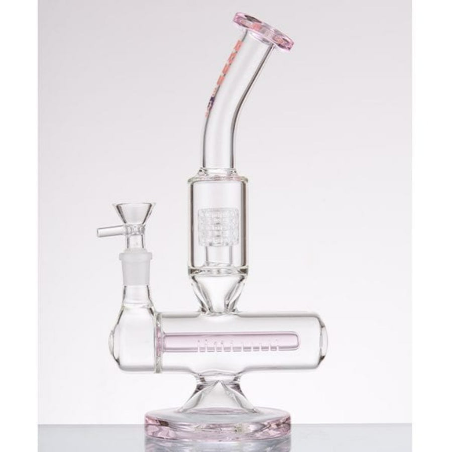 Boss Glass Dab Rig & Bong W/inline & Tyre Percolator-10” Pink Airdrie Vape SuperStore and Bong Shop Alberta Canada