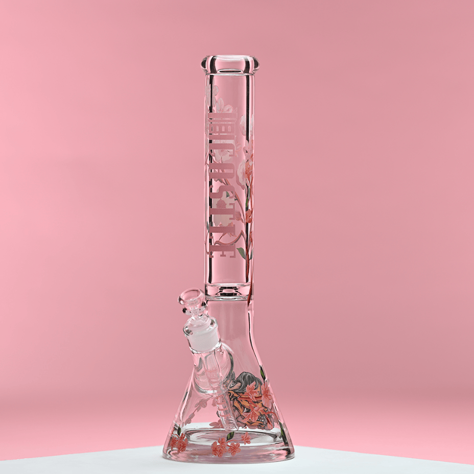 Castle 9mm Cherry Blossom Beaker-16" Airdrie Vape SuperStore and Bong Shop Alberta Canada