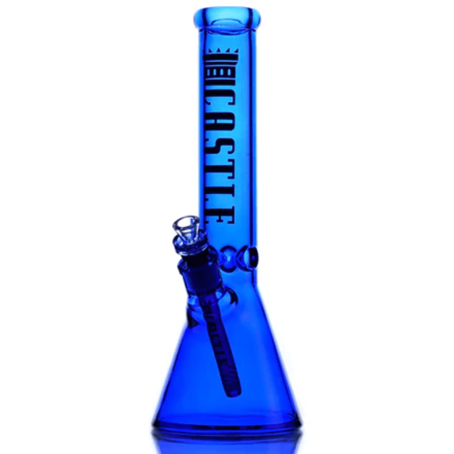 Castle Glassworks 9mm Electroplated Beaker 14" 14" / Blue Airdrie Vape SuperStore and Bong Shop Alberta Canada