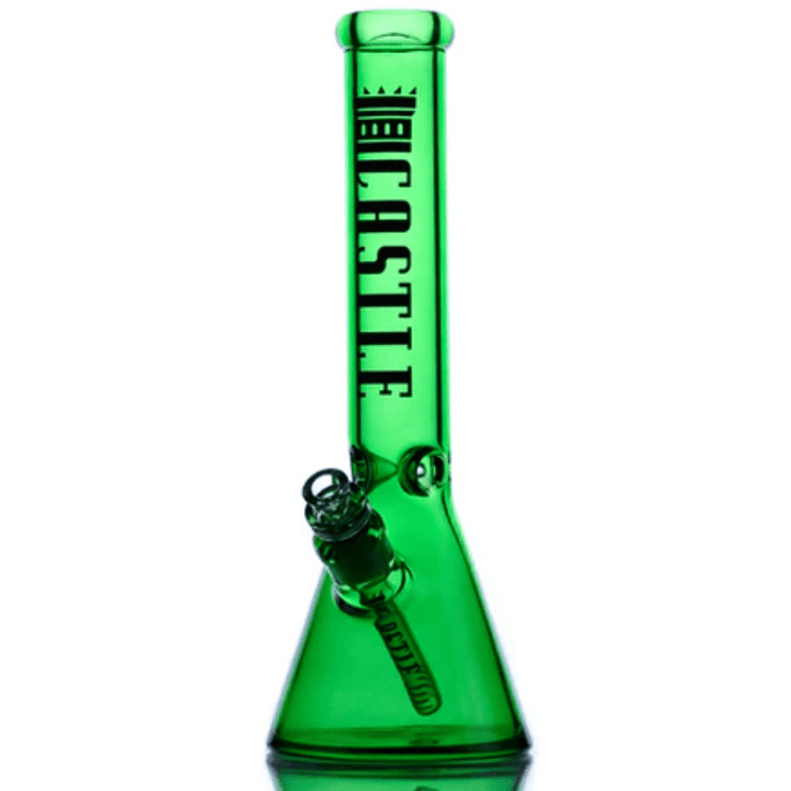Castle Glassworks 9mm Electroplated Beaker 14" 14" / Green Airdrie Vape SuperStore and Bong Shop Alberta Canada