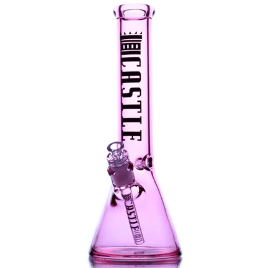 Castle Glassworks 9mm Electroplated Beaker 14" 14" / Pink Airdrie Vape SuperStore and Bong Shop Alberta Canada