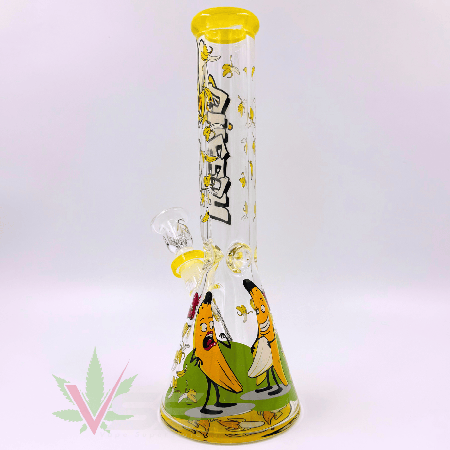 Cheech Glass 7mm Banana Breakup Beaker 14" Airdrie Vape SuperStore and Bong Shop Alberta Canada
