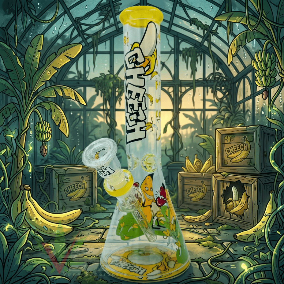 Cheech Glass 7mm Banana Breakup Beaker 14" Airdrie Vape SuperStore and Bong Shop Alberta Canada