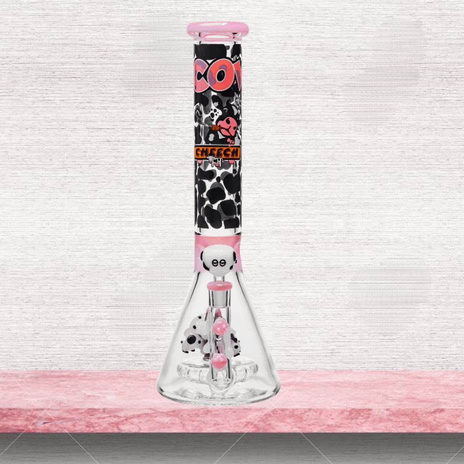 Cheech Glass 7mm Cowabong Milky Beaker w/UFO Perc-16" Airdrie Vape SuperStore and Bong Shop Alberta Canada