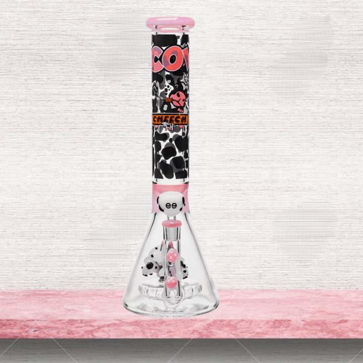 Cheech Glass 7mm Cowabong Milky Beaker w/UFO Perc-16" Airdrie Vape SuperStore and Bong Shop Alberta Canada