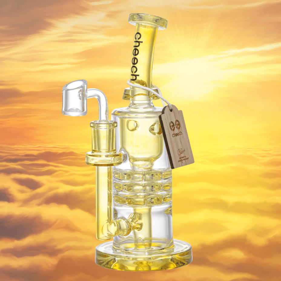 Cheech Glass 7mm Fumed Dab Rig 8" Gold Airdrie Vape SuperStore and Bong Shop Alberta Canada