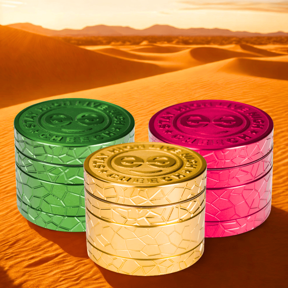 Cheech Logo 63mm 4pc Metal Grinder Airdrie Vape SuperStore and Bong Shop Alberta Canada