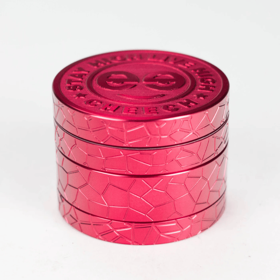 Cheech Logo 63mm 4pc Metal Grinder Red Airdrie Vape SuperStore and Bong Shop Alberta Canada
