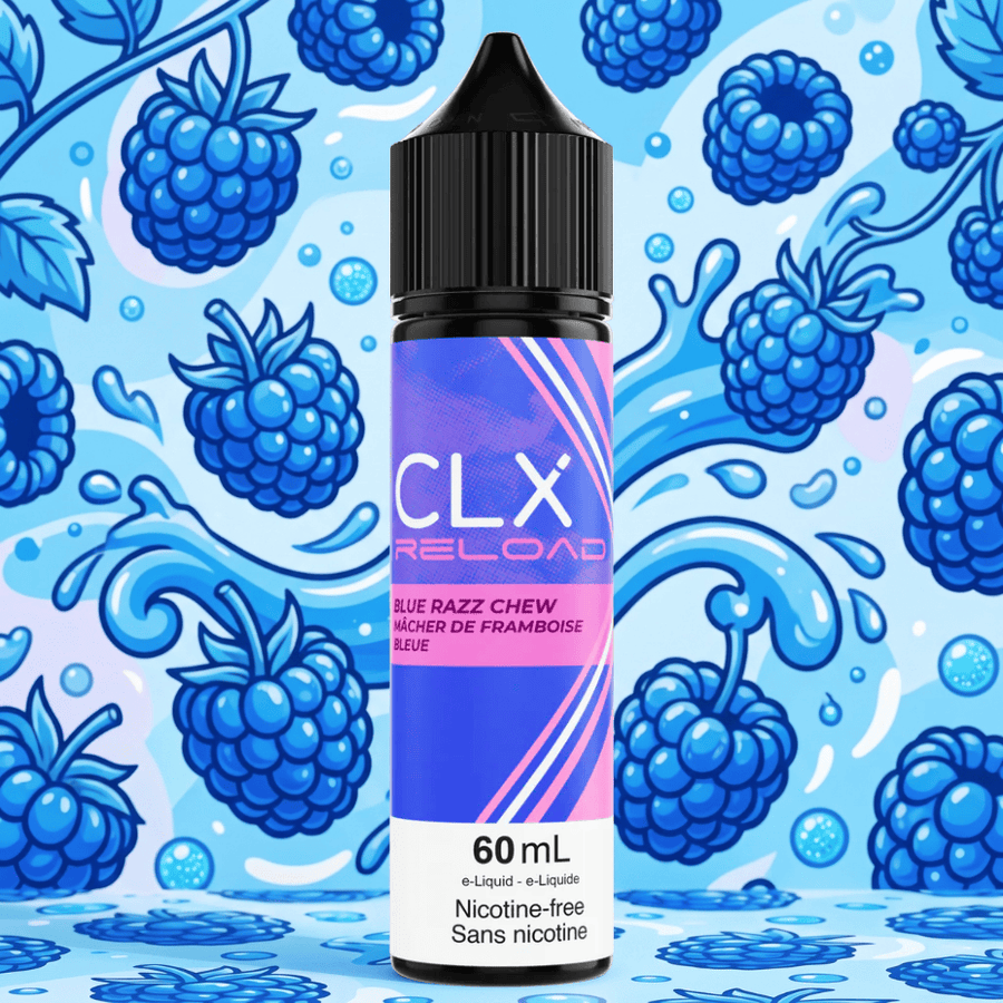 CLX Reload Freebase 60ml-Blue Razz Chew Airdrie Vape SuperStore and Bong Shop Alberta Canada