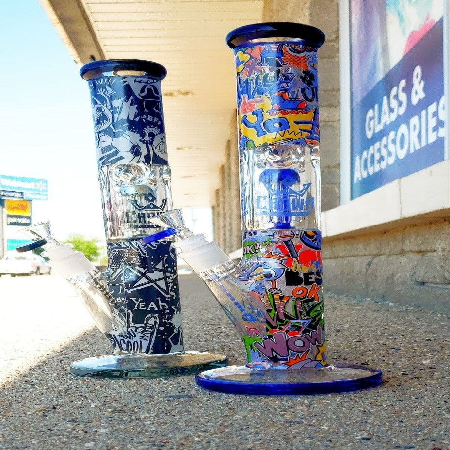 Crown Glass Tree Perc 14" Bongs by The Funk Collection 9mm Airdrie Vape SuperStore and Bong Shop Alberta Canada