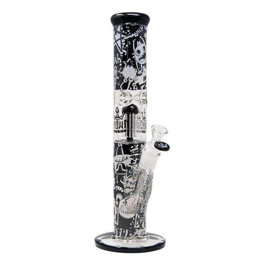 Crown Glass Tree Perc 14" Bongs by The Funk Collection 9mm Black Airdrie Vape SuperStore and Bong Shop Alberta Canada