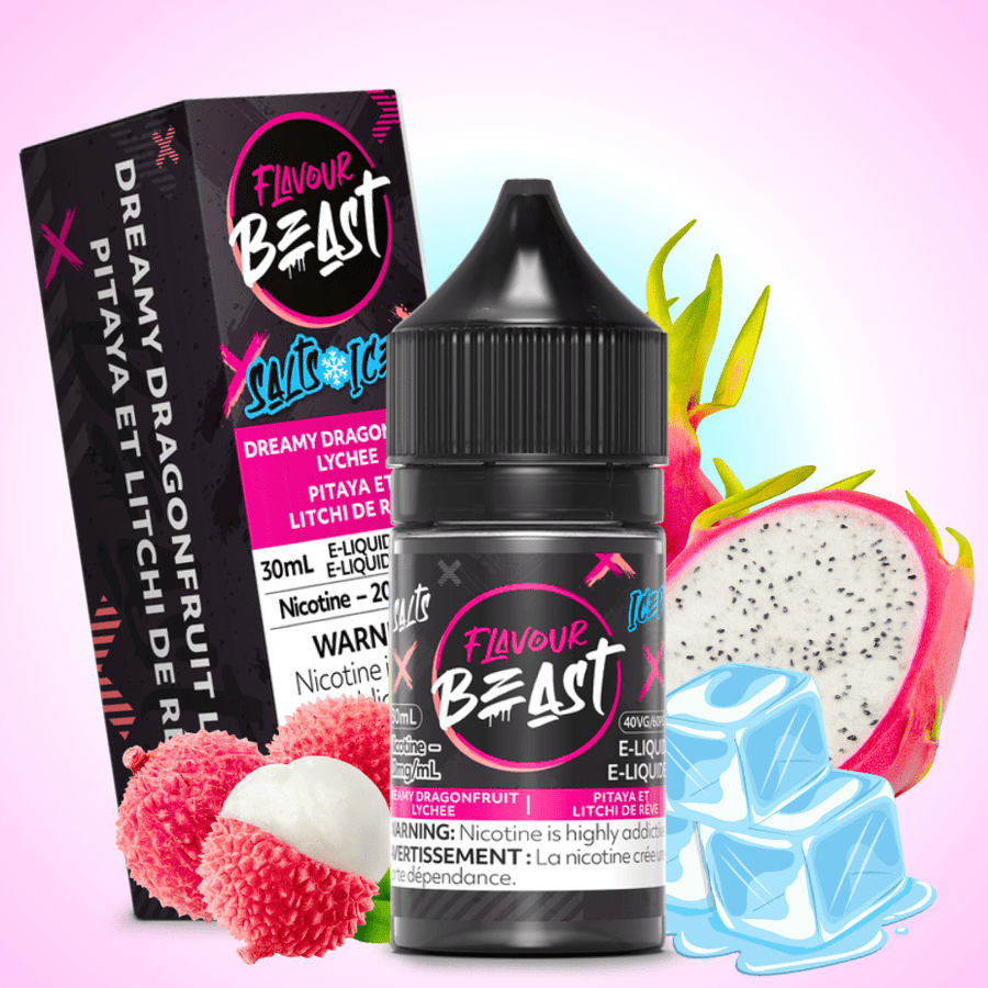 Dreamy Dragonfruit Lychee Iced Salts by Flavour Beast E-Liquid 30ml / 20mg Airdrie Vape SuperStore and Bong Shop Alberta Canada