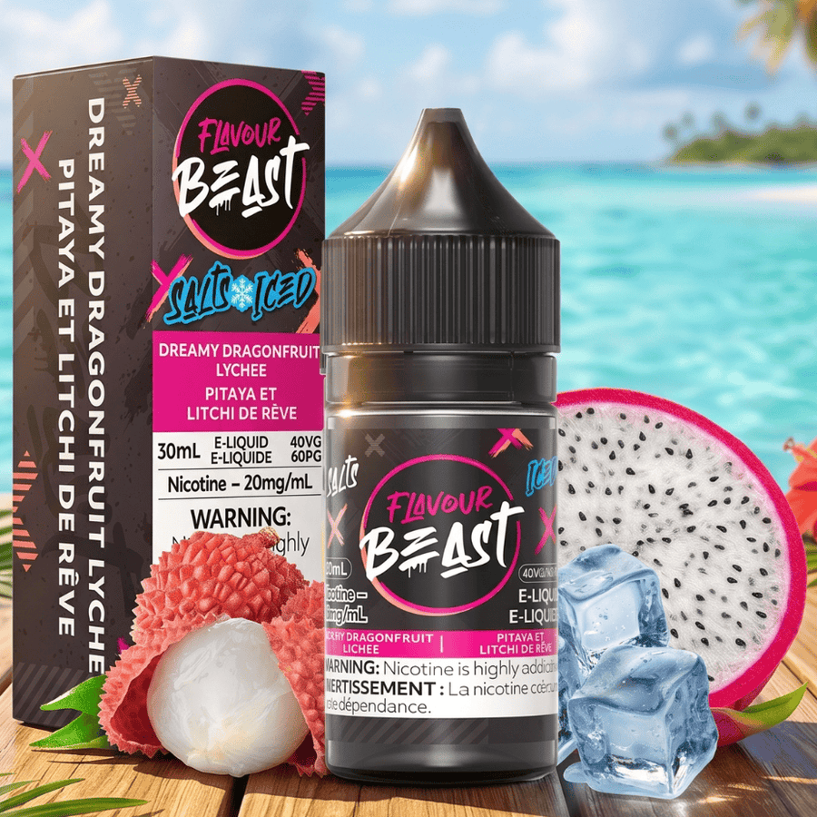 Dreamy Dragonfruit Lychee Iced Salts by Flavour Beast E-Liquid 30ml / 20mg Airdrie Vape SuperStore and Bong Shop Alberta Canada