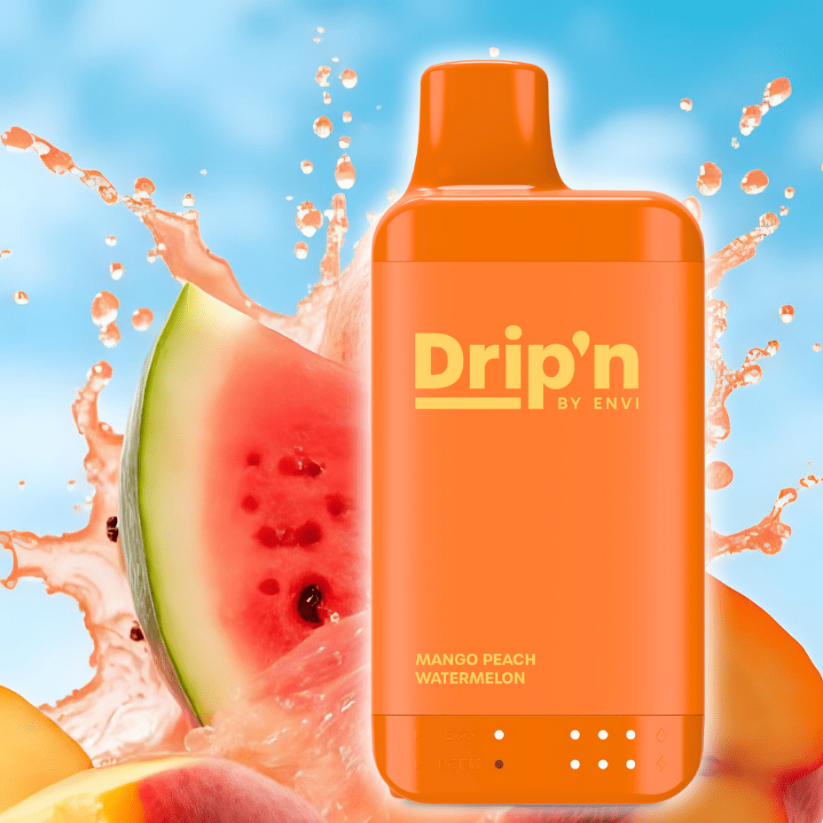 Drip'n by Envi 16K Disposable Vape - Mango Peach Watermelon 8mL / 16000 Puffs / 20mg Airdrie Vape SuperStore and Bong Shop Alberta Canada