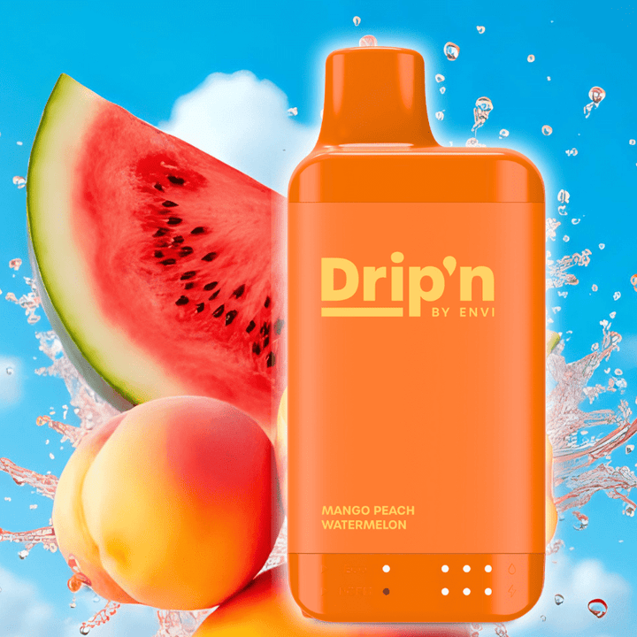 Drip'n by Envi 16K Disposable Vape - Mango Peach Watermelon 8mL / 16000 Puffs / 20mg Airdrie Vape SuperStore and Bong Shop Alberta Canada