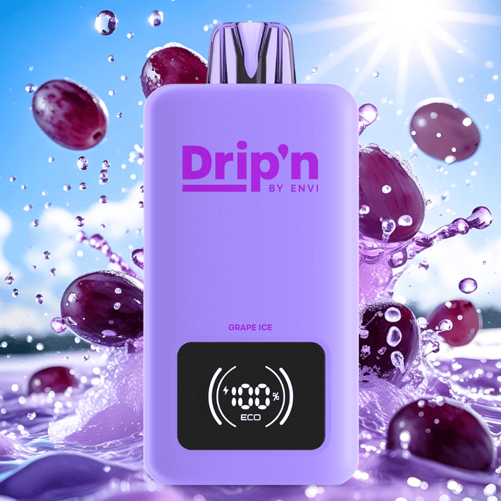 Drip'n by Envi 70K Disposable Vape - Grape Ice 26mL / 70000 Puffs / 20mg Airdrie Vape SuperStore and Bong Shop Alberta Canada