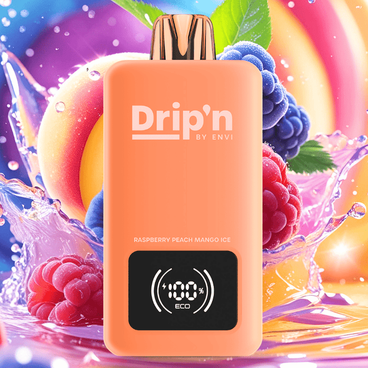 Drip'n by Envi 70K Disposable Vape - Peach Blue Razz Ice 26mL / 70000 Puffs / 20mg Airdrie Vape SuperStore and Bong Shop Alberta Canada