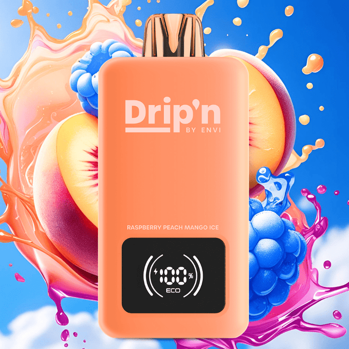 Drip'n by Envi 70K Disposable Vape - Peach Blue Razz Ice 26mL / 70000 Puffs / 20mg Airdrie Vape SuperStore and Bong Shop Alberta Canada