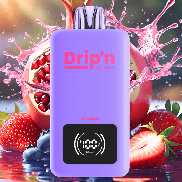Drip'n by Envi 70K Disposable Vape - Triple Berry 26mL / 70000 Puffs / 20mg Airdrie Vape SuperStore and Bong Shop Alberta Canada