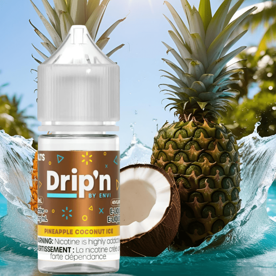 Drip'n by Envi Classics Salt-Pineapple Coconut Ice 20mg / 30mL Airdrie Vape SuperStore and Bong Shop Alberta Canada