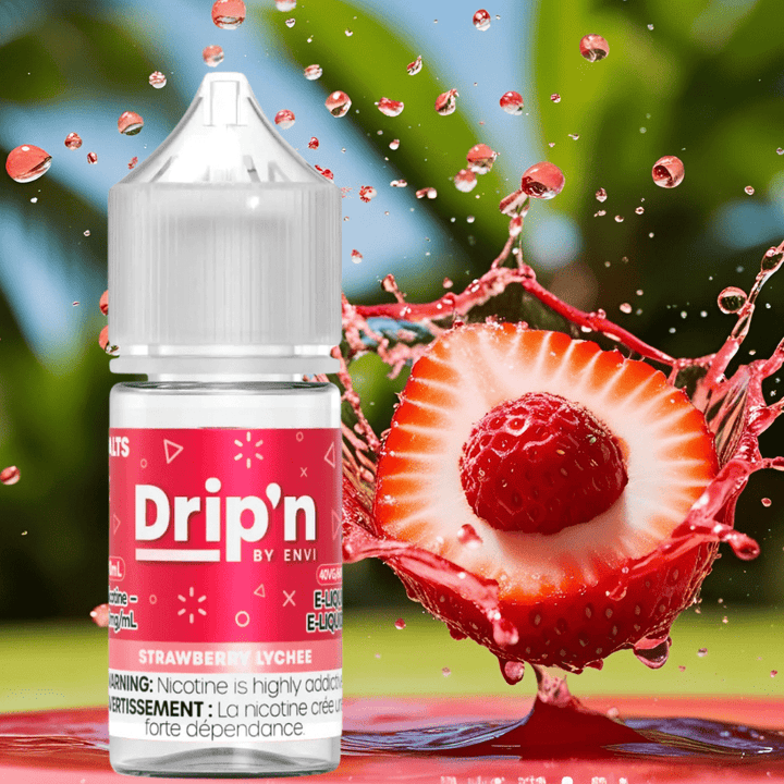 Drip'n by Envi Classics Salt-Strawberry Lychee 20mg / 30mL Airdrie Vape SuperStore and Bong Shop Alberta Canada