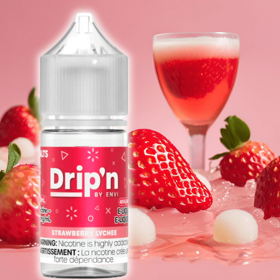 Drip'n by Envi Classics Salt-Strawberry Lychee 20mg / 30mL Airdrie Vape SuperStore and Bong Shop Alberta Canada