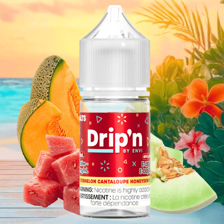 Drip'n by Envi Classics Salt-Watermelon Cantaloupe Honeydew Ice 20mg / 30mL Airdrie Vape SuperStore and Bong Shop Alberta Canada