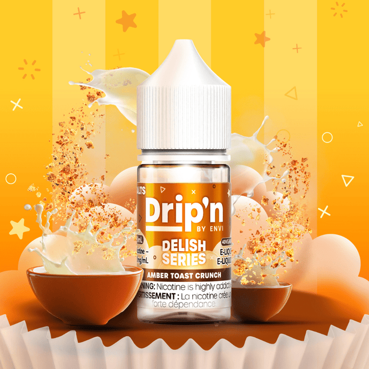 Drip'n by Envi Delish Salt-Amber Toast Crunch 20mg / 30mL Airdrie Vape SuperStore and Bong Shop Alberta Canada