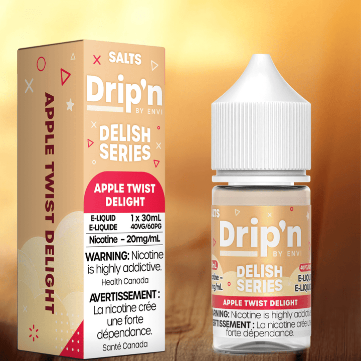 Drip'n by Envi Delish Salt-Apple Twist Delight 20mg / 30mL Airdrie Vape SuperStore and Bong Shop Alberta Canada