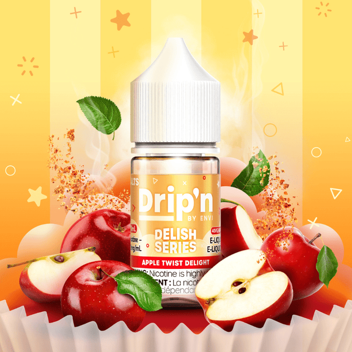 Drip'n by Envi Delish Salt-Apple Twist Delight 20mg / 30mL Airdrie Vape SuperStore and Bong Shop Alberta Canada