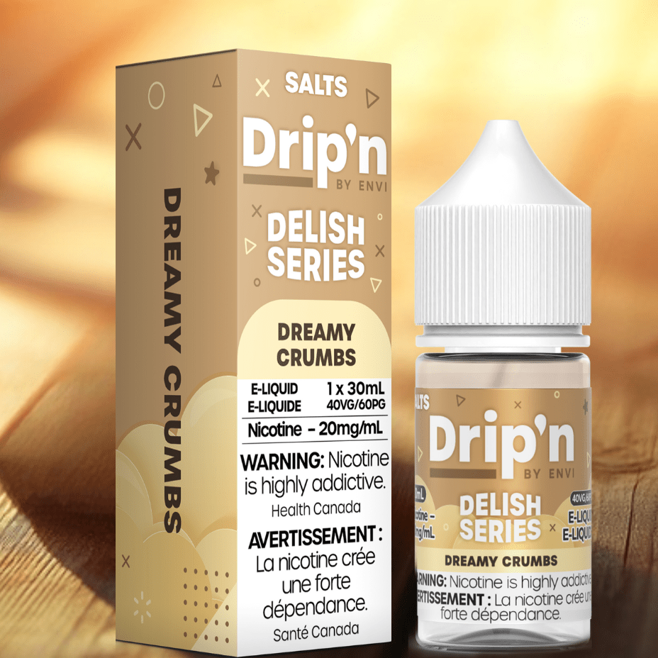 Drip'n by Envi Delish Salt-Dreamy Crumbs 20mg / 30mL Airdrie Vape SuperStore and Bong Shop Alberta Canada