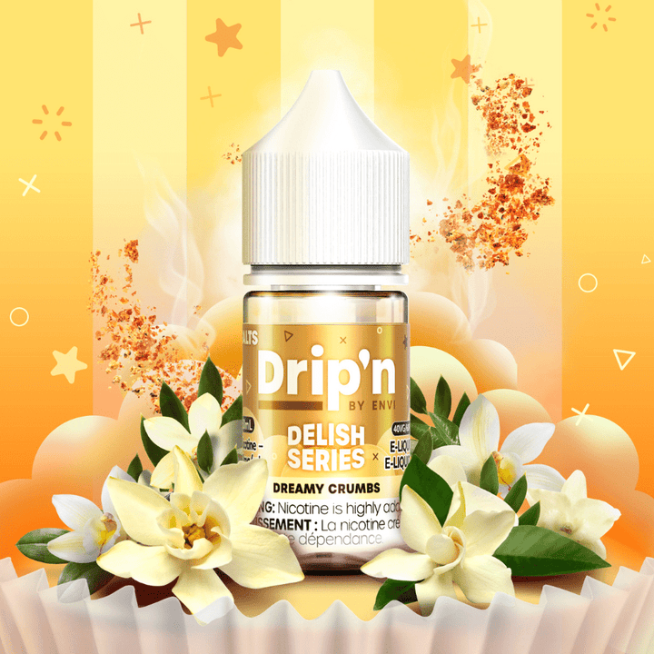 Drip'n by Envi Delish Salt-Dreamy Crumbs 20mg / 30mL Airdrie Vape SuperStore and Bong Shop Alberta Canada