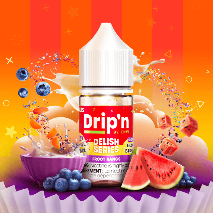 Drip'n by Envi Delish Salt-Froot Rangs 20mg / 30mL Airdrie Vape SuperStore and Bong Shop Alberta Canada