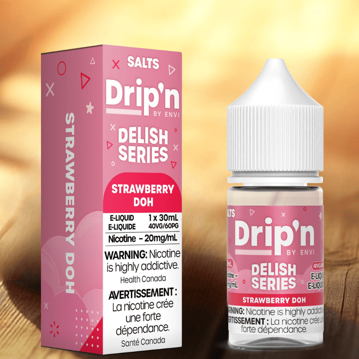 Drip'n by Envi Delish Salt-Strawberry Doh 20mg / 30mL Airdrie Vape SuperStore and Bong Shop Alberta Canada