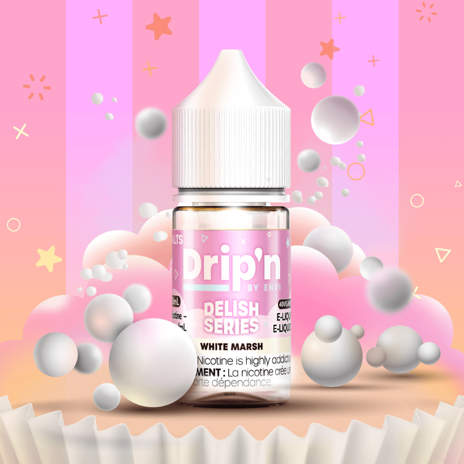 Drip'n by Envi Delish Salt-White Marsh 20mg / 30mL Airdrie Vape SuperStore and Bong Shop Alberta Canada