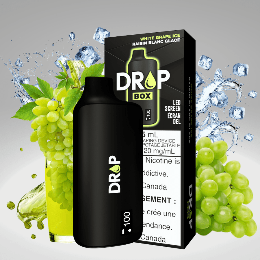 Drop Box Drop Box 8500 Disposable Vape-White Grape Ice 15ml / 8500Puffs Drop Box 8500 Disposable Vape-White Grape Ice-Airdrie Vape SuperStore