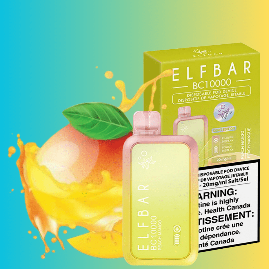 ElfBar BC10000 Disposable Vape-Peach Mango Airdrie Vape SuperStore and Bong Shop Alberta Canada