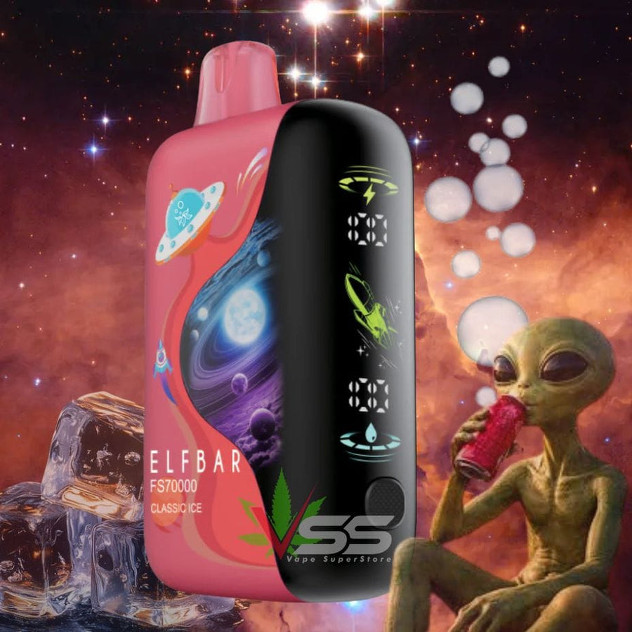 ELFBAR FS70K Disposable Vape - Classic Ice 70000 / 20mg Airdrie Vape SuperStore and Bong Shop Alberta Canada