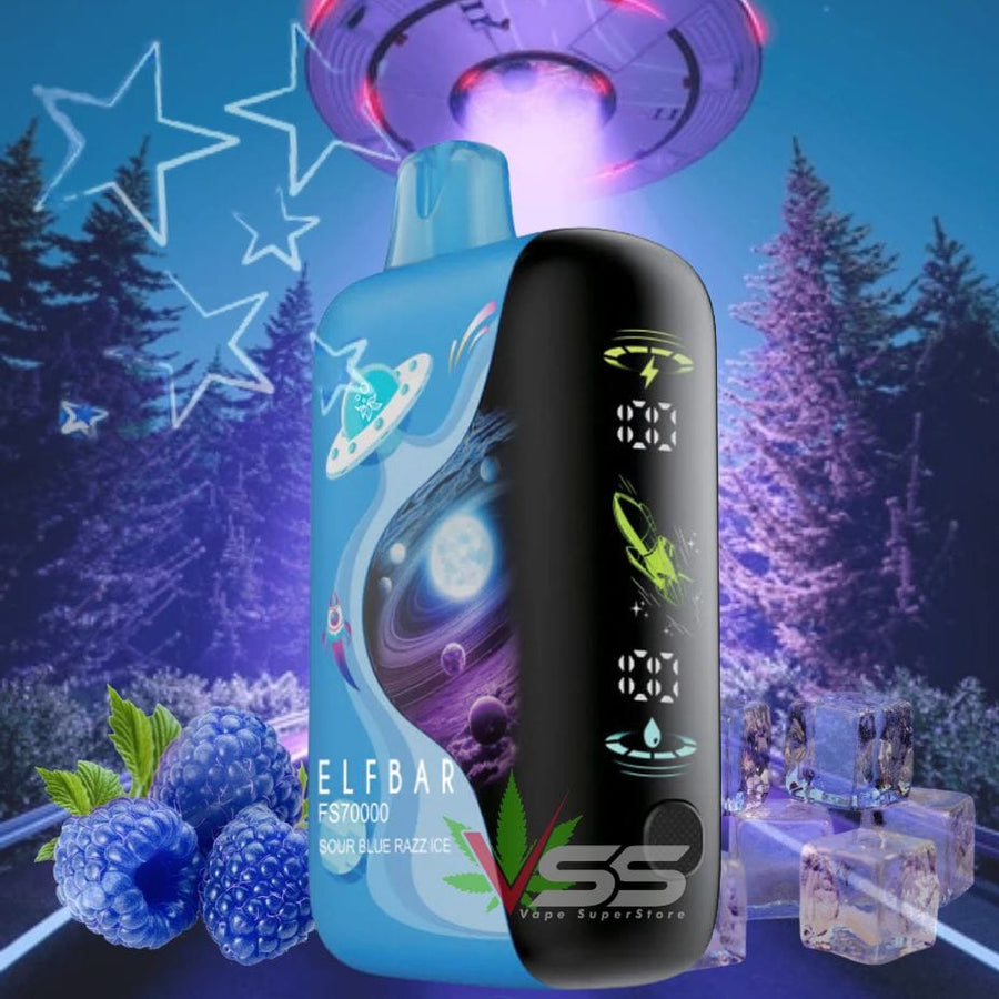 ELFBAR FS70K Disposable Vape - Sour Blue Razz Ice 70000 / 20mg Airdrie Vape SuperStore and Bong Shop Alberta Canada
