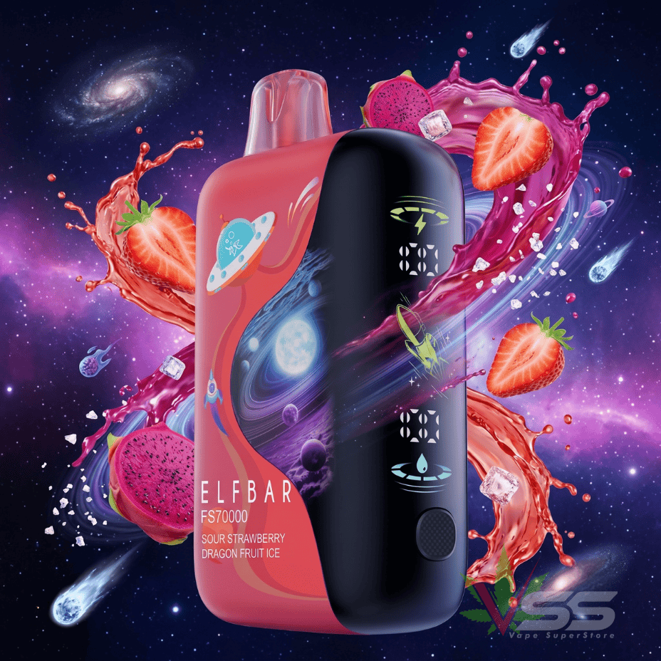 ELFBAR FS70K Disposable Vape - Sour Strawberry Dragonfruit 70000 / 20mg Airdrie Vape SuperStore and Bong Shop Alberta Canada