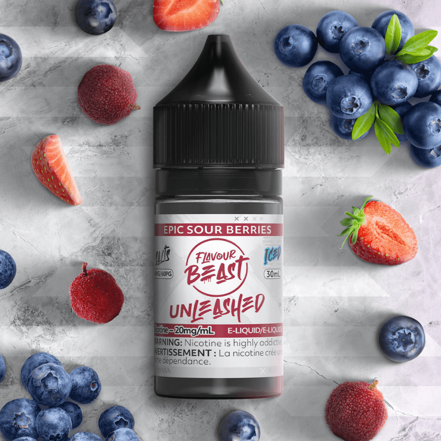 Epic Sour Berries Salts By Flavour Beast Unleashed E-liquid 30ml / 20mg Airdrie Vape SuperStore and Bong Shop Alberta Canada