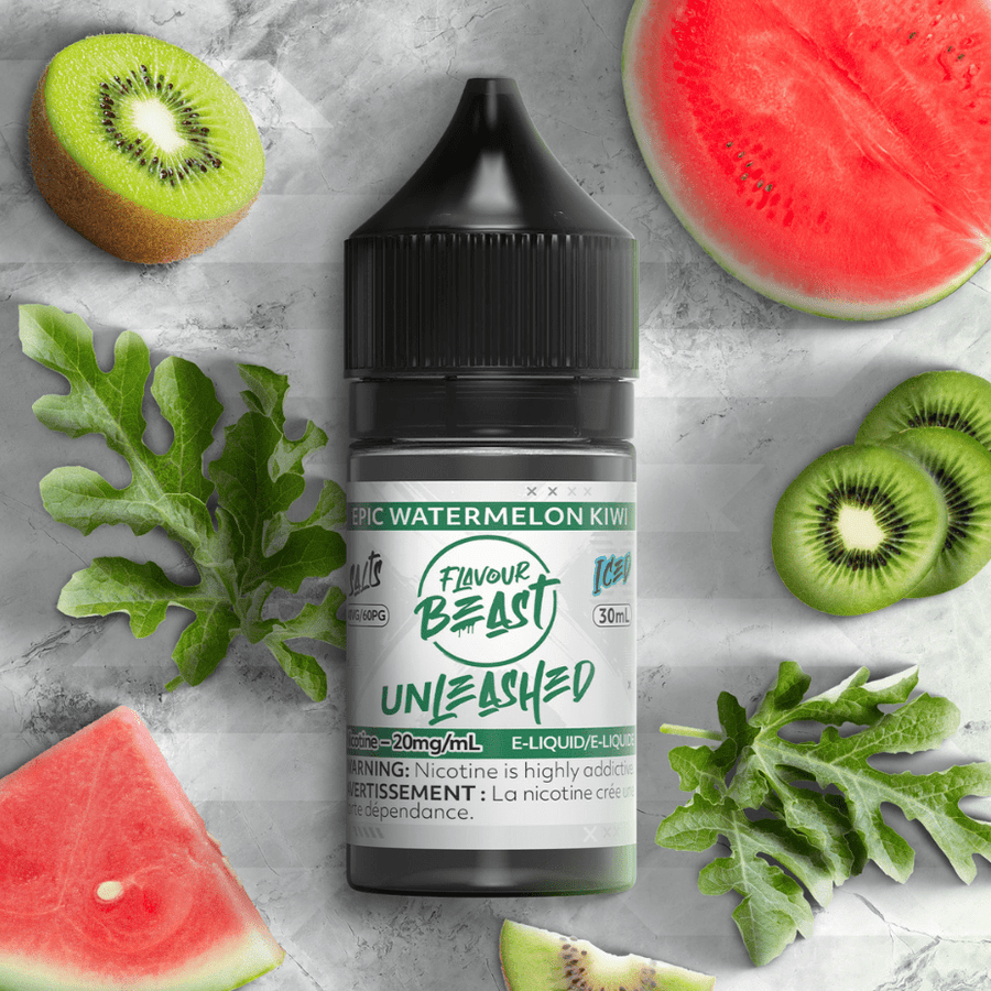 Epic Watermelon Kiwi Salts By Flavour Beast Unleashed E-liquid 30ml / 20mg Airdrie Vape SuperStore and Bong Shop Alberta Canada