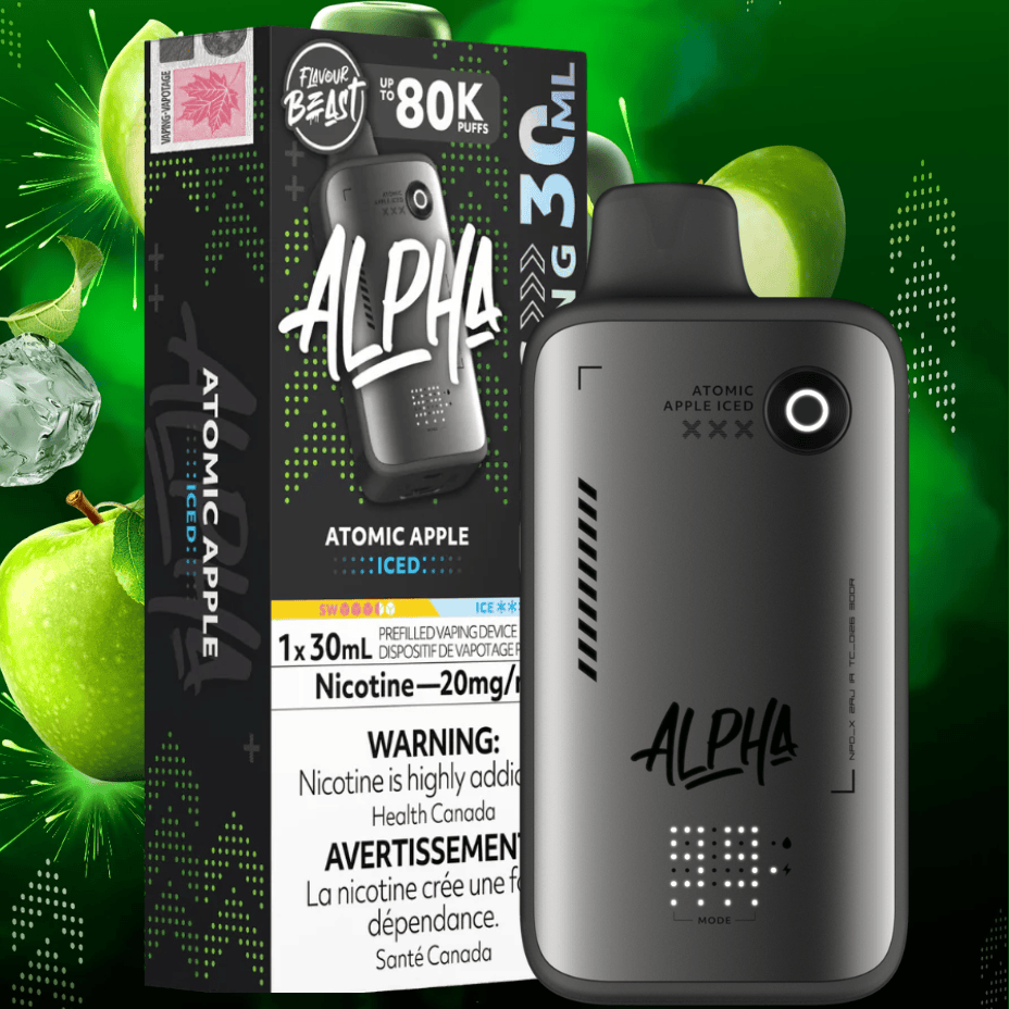 Flavour Beast Alpha 80K Disposable Vape-Atomic Apple Iced Airdrie Vape SuperStore and Bong Shop Alberta Canada