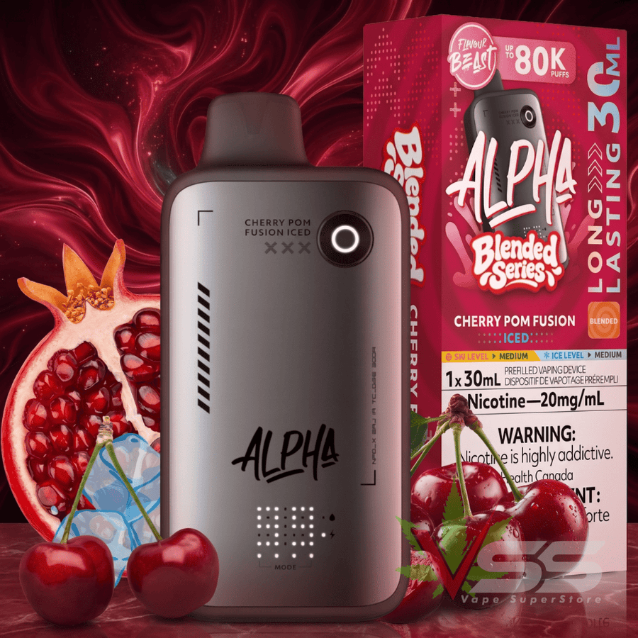 Flavour Beast Alpha 80K Disposable Vape-Cherry Pom Fusion Ice 80000 Puffs / 20mg Airdrie Vape SuperStore and Bong Shop Alberta Canada