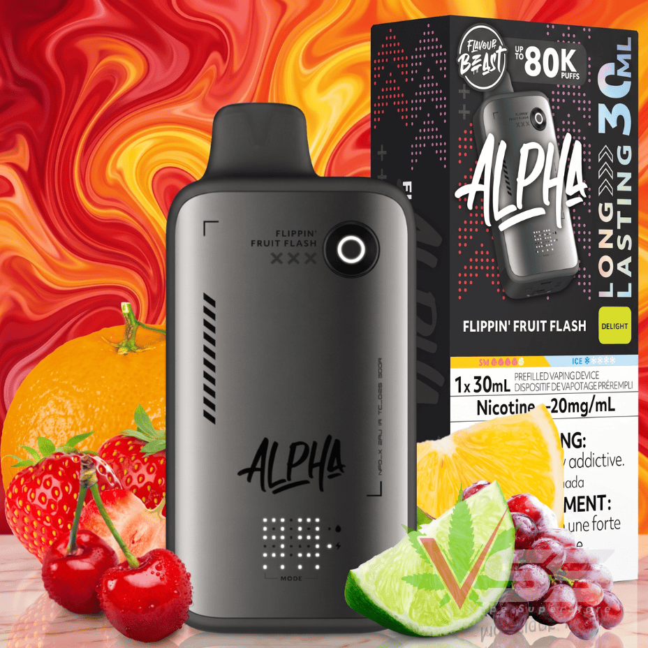 Flavour Beast Alpha 80K Disposable Vape-Flippin' Fruit Flash 80000 Puffs / 20mg Airdrie Vape SuperStore and Bong Shop Alberta Canada