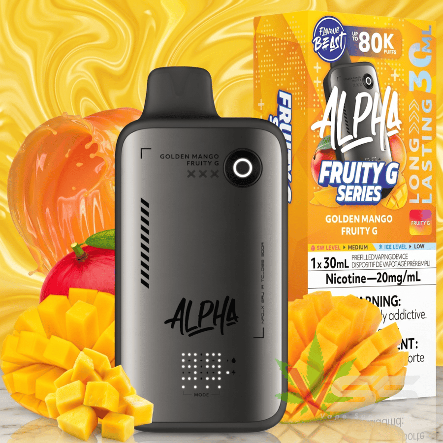 Flavour Beast Alpha 80K Disposable Vape-Golden Mango Fruity G 80000 Puffs / 20mg Airdrie Vape SuperStore and Bong Shop Alberta Canada