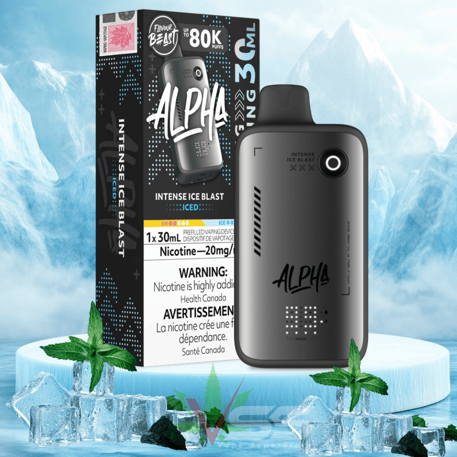 Flavour Beast Alpha 80K Disposable Vape-Intense Ice Blast Airdrie Vape SuperStore and Bong Shop Alberta Canada