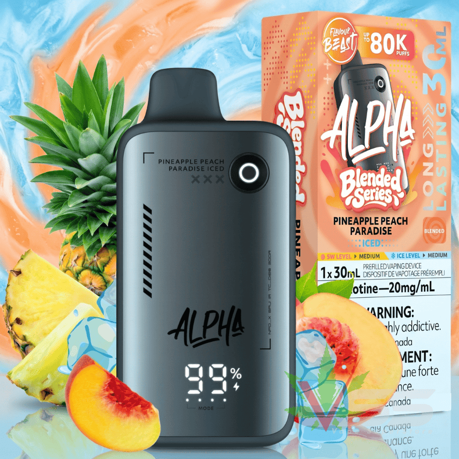 Flavour Beast Alpha 80K Disposable Vape-Pineapple Peach Paradise Iced 80000 Puffs / 20mg Airdrie Vape SuperStore and Bong Shop Alberta Canada